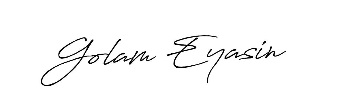 Also we have Golam Eyasin name is the best signature style. Create professional handwritten signature collection using Antro_Vectra_Bolder autograph style. Golam Eyasin signature style 7 images and pictures png