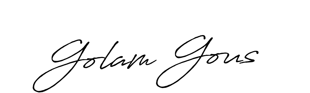 Also You can easily find your signature by using the search form. We will create Golam Gous name handwritten signature images for you free of cost using Antro_Vectra_Bolder sign style. Golam Gous signature style 7 images and pictures png