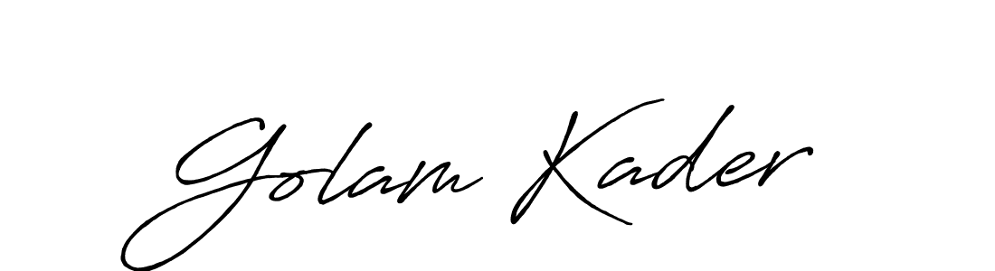 Design your own signature with our free online signature maker. With this signature software, you can create a handwritten (Antro_Vectra_Bolder) signature for name Golam Kader. Golam Kader signature style 7 images and pictures png