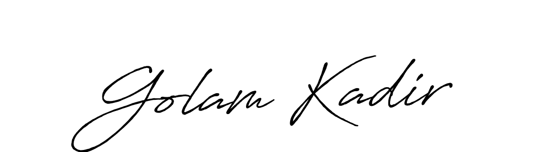 Use a signature maker to create a handwritten signature online. With this signature software, you can design (Antro_Vectra_Bolder) your own signature for name Golam Kadir. Golam Kadir signature style 7 images and pictures png