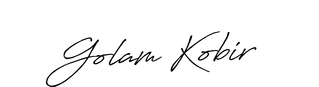 Design your own signature with our free online signature maker. With this signature software, you can create a handwritten (Antro_Vectra_Bolder) signature for name Golam Kobir. Golam Kobir signature style 7 images and pictures png
