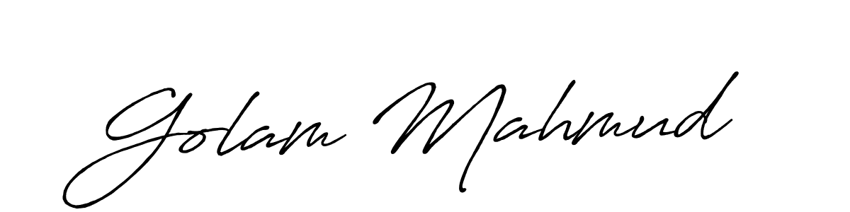 Make a short Golam Mahmud signature style. Manage your documents anywhere anytime using Antro_Vectra_Bolder. Create and add eSignatures, submit forms, share and send files easily. Golam Mahmud signature style 7 images and pictures png