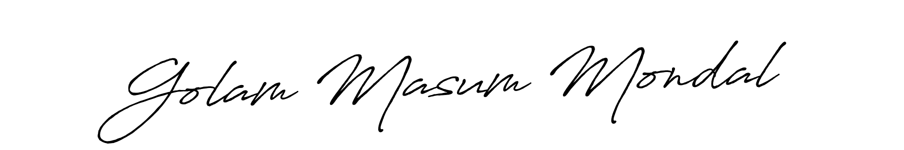 Golam Masum Mondal stylish signature style. Best Handwritten Sign (Antro_Vectra_Bolder) for my name. Handwritten Signature Collection Ideas for my name Golam Masum Mondal. Golam Masum Mondal signature style 7 images and pictures png