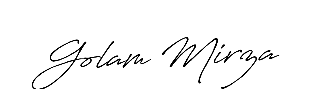 if you are searching for the best signature style for your name Golam Mirza. so please give up your signature search. here we have designed multiple signature styles  using Antro_Vectra_Bolder. Golam Mirza signature style 7 images and pictures png