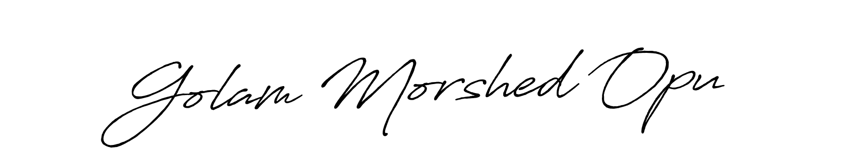 How to make Golam Morshed Opu signature? Antro_Vectra_Bolder is a professional autograph style. Create handwritten signature for Golam Morshed Opu name. Golam Morshed Opu signature style 7 images and pictures png