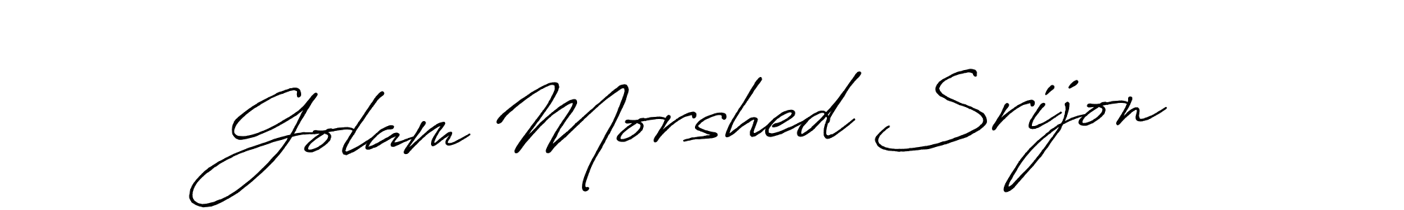 Design your own signature with our free online signature maker. With this signature software, you can create a handwritten (Antro_Vectra_Bolder) signature for name Golam Morshed Srijon. Golam Morshed Srijon signature style 7 images and pictures png