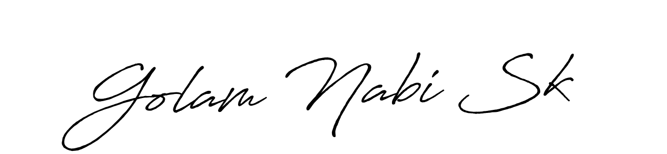 How to make Golam Nabi Sk name signature. Use Antro_Vectra_Bolder style for creating short signs online. This is the latest handwritten sign. Golam Nabi Sk signature style 7 images and pictures png