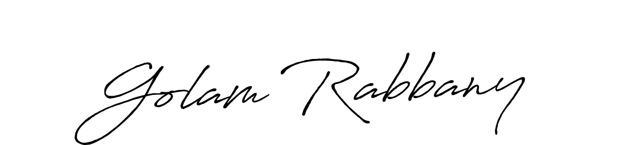 Make a beautiful signature design for name Golam Rabbany. With this signature (Antro_Vectra_Bolder) style, you can create a handwritten signature for free. Golam Rabbany signature style 7 images and pictures png