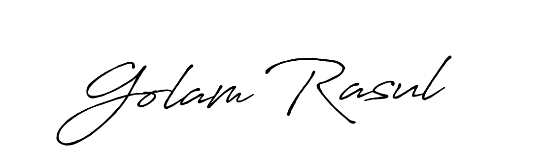 Make a beautiful signature design for name Golam Rasul. With this signature (Antro_Vectra_Bolder) style, you can create a handwritten signature for free. Golam Rasul signature style 7 images and pictures png