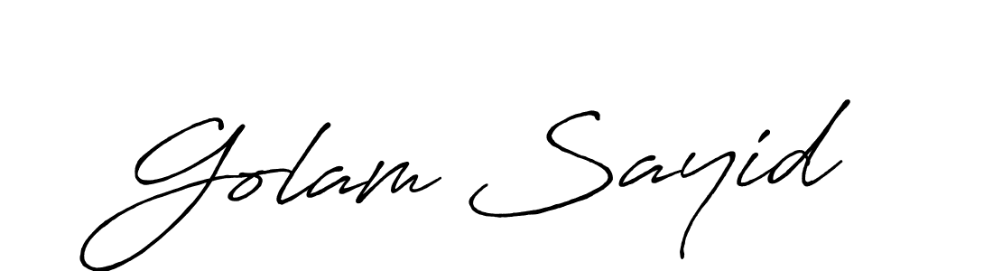 The best way (Antro_Vectra_Bolder) to make a short signature is to pick only two or three words in your name. The name Golam Sayid include a total of six letters. For converting this name. Golam Sayid signature style 7 images and pictures png