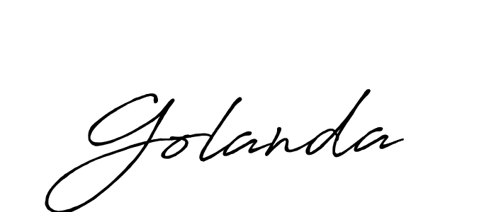 Create a beautiful signature design for name Golanda. With this signature (Antro_Vectra_Bolder) fonts, you can make a handwritten signature for free. Golanda signature style 7 images and pictures png