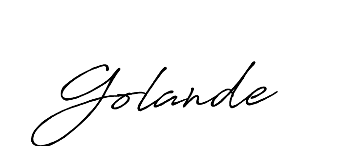 How to make Golande signature? Antro_Vectra_Bolder is a professional autograph style. Create handwritten signature for Golande name. Golande signature style 7 images and pictures png