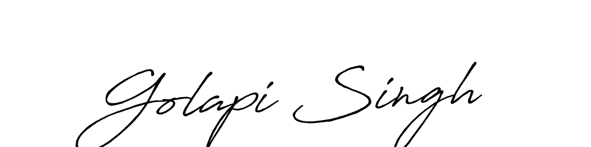 How to make Golapi Singh name signature. Use Antro_Vectra_Bolder style for creating short signs online. This is the latest handwritten sign. Golapi Singh signature style 7 images and pictures png