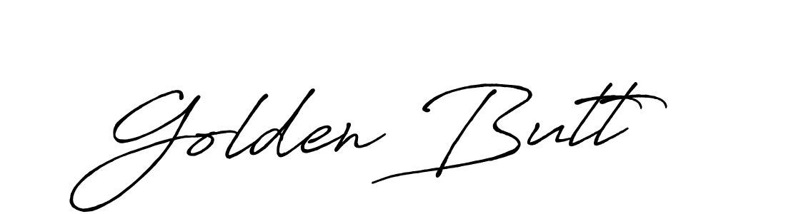 Golden Butt stylish signature style. Best Handwritten Sign (Antro_Vectra_Bolder) for my name. Handwritten Signature Collection Ideas for my name Golden Butt. Golden Butt signature style 7 images and pictures png