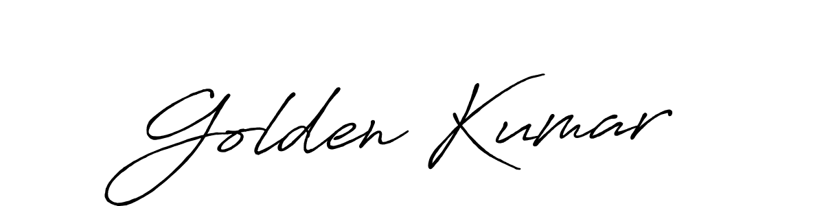 Also we have Golden Kumar name is the best signature style. Create professional handwritten signature collection using Antro_Vectra_Bolder autograph style. Golden Kumar signature style 7 images and pictures png