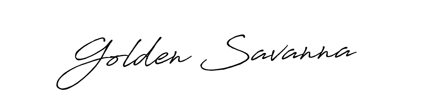 How to make Golden Savanna signature? Antro_Vectra_Bolder is a professional autograph style. Create handwritten signature for Golden Savanna name. Golden Savanna signature style 7 images and pictures png