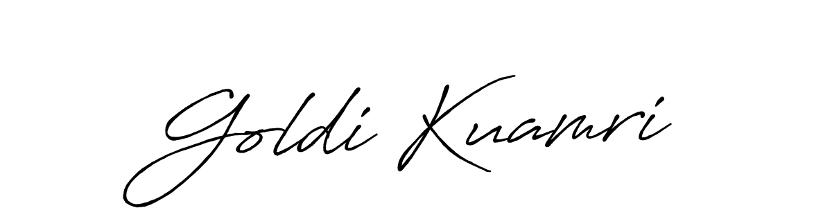 if you are searching for the best signature style for your name Goldi Kuamri. so please give up your signature search. here we have designed multiple signature styles  using Antro_Vectra_Bolder. Goldi Kuamri signature style 7 images and pictures png