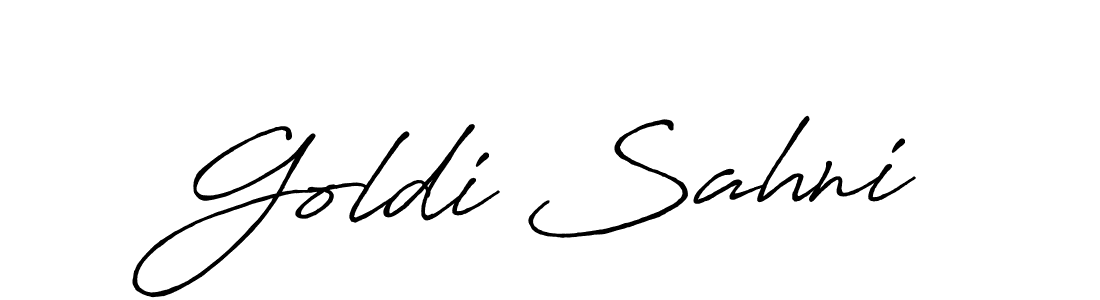 Make a short Goldi Sahni signature style. Manage your documents anywhere anytime using Antro_Vectra_Bolder. Create and add eSignatures, submit forms, share and send files easily. Goldi Sahni signature style 7 images and pictures png