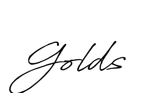 How to make Golds name signature. Use Antro_Vectra_Bolder style for creating short signs online. This is the latest handwritten sign. Golds signature style 7 images and pictures png