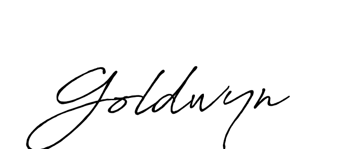 Use a signature maker to create a handwritten signature online. With this signature software, you can design (Antro_Vectra_Bolder) your own signature for name Goldwyn. Goldwyn signature style 7 images and pictures png