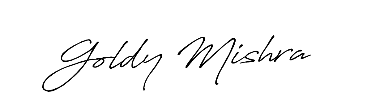 Similarly Antro_Vectra_Bolder is the best handwritten signature design. Signature creator online .You can use it as an online autograph creator for name Goldy Mishra. Goldy Mishra signature style 7 images and pictures png