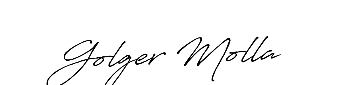 Create a beautiful signature design for name Golger Molla. With this signature (Antro_Vectra_Bolder) fonts, you can make a handwritten signature for free. Golger Molla signature style 7 images and pictures png