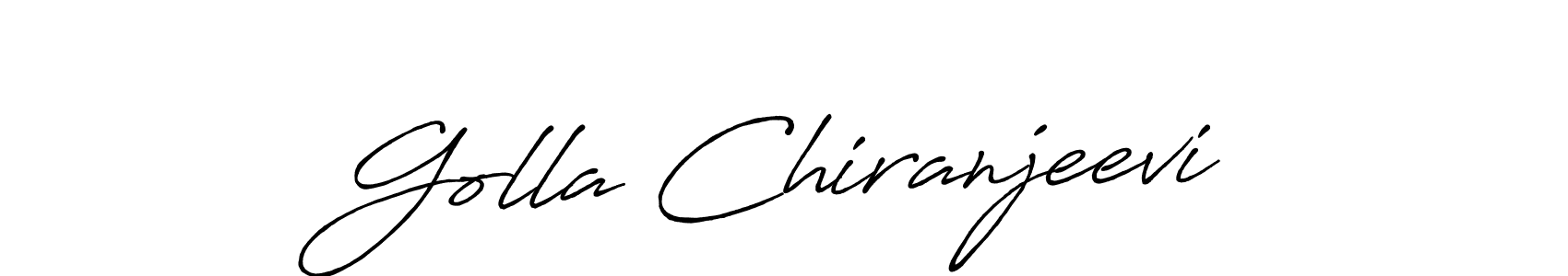 Make a beautiful signature design for name Golla Chiranjeevi. With this signature (Antro_Vectra_Bolder) style, you can create a handwritten signature for free. Golla Chiranjeevi signature style 7 images and pictures png