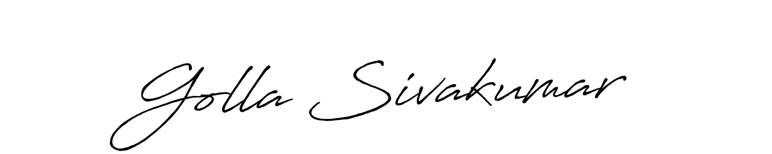 Use a signature maker to create a handwritten signature online. With this signature software, you can design (Antro_Vectra_Bolder) your own signature for name Golla Sivakumar. Golla Sivakumar signature style 7 images and pictures png