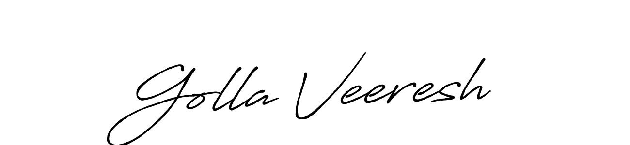 How to make Golla Veeresh name signature. Use Antro_Vectra_Bolder style for creating short signs online. This is the latest handwritten sign. Golla Veeresh signature style 7 images and pictures png