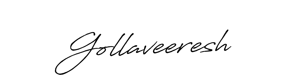 Make a beautiful signature design for name Gollaveeresh. With this signature (Antro_Vectra_Bolder) style, you can create a handwritten signature for free. Gollaveeresh signature style 7 images and pictures png