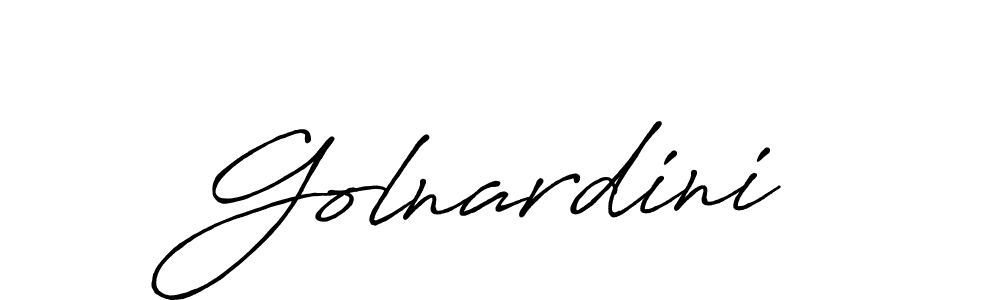 How to make Golnardini name signature. Use Antro_Vectra_Bolder style for creating short signs online. This is the latest handwritten sign. Golnardini signature style 7 images and pictures png