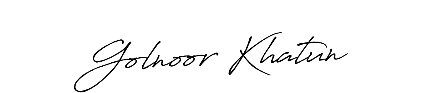 Make a beautiful signature design for name Golnoor Khatun. With this signature (Antro_Vectra_Bolder) style, you can create a handwritten signature for free. Golnoor Khatun signature style 7 images and pictures png