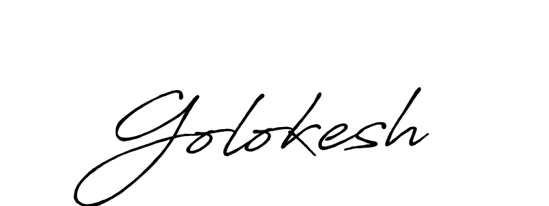 How to make Golokesh signature? Antro_Vectra_Bolder is a professional autograph style. Create handwritten signature for Golokesh name. Golokesh signature style 7 images and pictures png