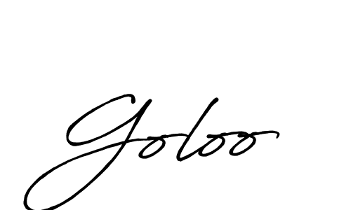 Make a beautiful signature design for name Goloo. With this signature (Antro_Vectra_Bolder) style, you can create a handwritten signature for free. Goloo signature style 7 images and pictures png