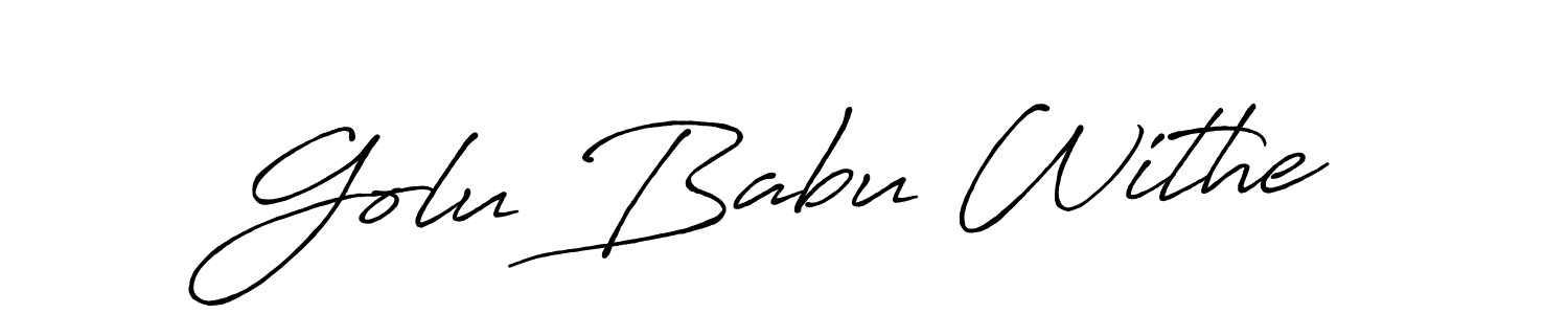 How to Draw Golu Babu Withe signature style? Antro_Vectra_Bolder is a latest design signature styles for name Golu Babu Withe. Golu Babu Withe signature style 7 images and pictures png