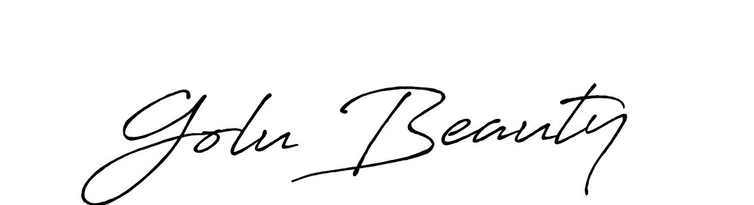 Make a beautiful signature design for name Golu Beauty. Use this online signature maker to create a handwritten signature for free. Golu Beauty signature style 7 images and pictures png