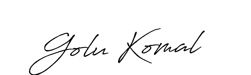 Use a signature maker to create a handwritten signature online. With this signature software, you can design (Antro_Vectra_Bolder) your own signature for name Golu Komal. Golu Komal signature style 7 images and pictures png