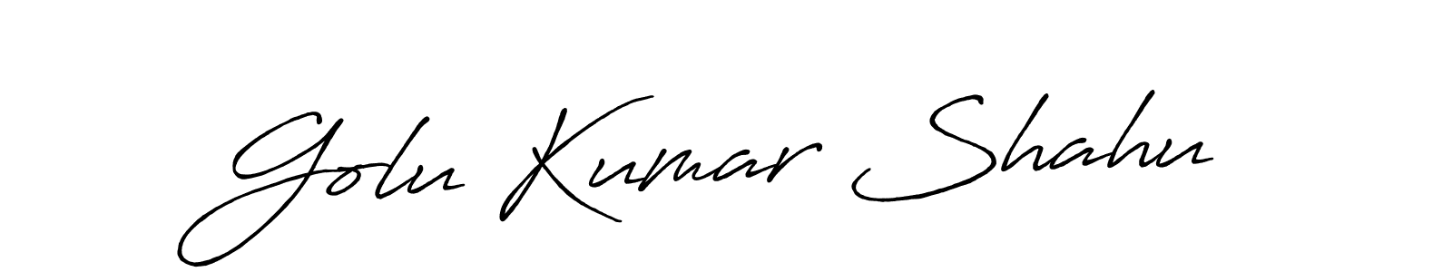 Use a signature maker to create a handwritten signature online. With this signature software, you can design (Antro_Vectra_Bolder) your own signature for name Golu Kumar Shahu. Golu Kumar Shahu signature style 7 images and pictures png