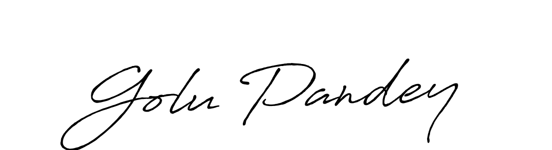 It looks lik you need a new signature style for name Golu Pandey. Design unique handwritten (Antro_Vectra_Bolder) signature with our free signature maker in just a few clicks. Golu Pandey signature style 7 images and pictures png