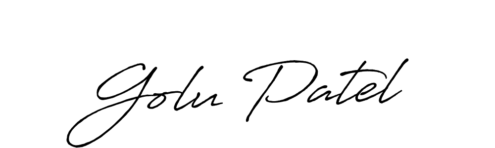 Also You can easily find your signature by using the search form. We will create Golu Patel name handwritten signature images for you free of cost using Antro_Vectra_Bolder sign style. Golu Patel signature style 7 images and pictures png