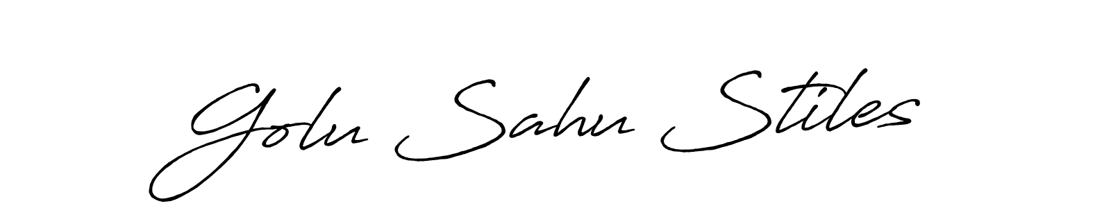 It looks lik you need a new signature style for name Golu Sahu Stiles. Design unique handwritten (Antro_Vectra_Bolder) signature with our free signature maker in just a few clicks. Golu Sahu Stiles signature style 7 images and pictures png