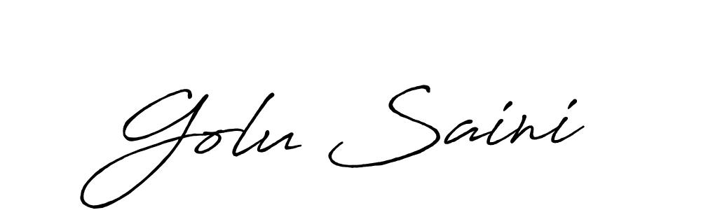 How to Draw Golu Saini signature style? Antro_Vectra_Bolder is a latest design signature styles for name Golu Saini. Golu Saini signature style 7 images and pictures png