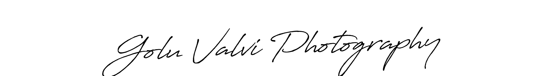 Use a signature maker to create a handwritten signature online. With this signature software, you can design (Antro_Vectra_Bolder) your own signature for name Golu Valvi Photography. Golu Valvi Photography signature style 7 images and pictures png