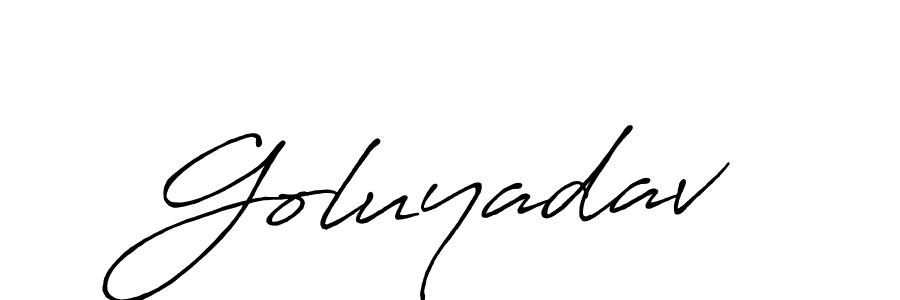 Make a beautiful signature design for name Goluyadav. With this signature (Antro_Vectra_Bolder) style, you can create a handwritten signature for free. Goluyadav signature style 7 images and pictures png
