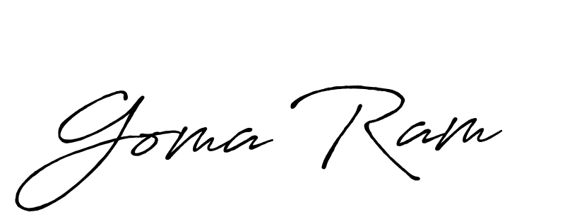 You can use this online signature creator to create a handwritten signature for the name Goma Ram. This is the best online autograph maker. Goma Ram signature style 7 images and pictures png