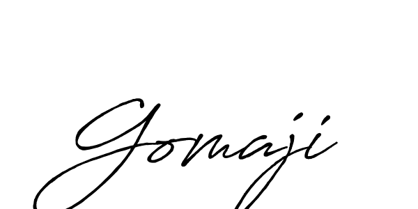 Design your own signature with our free online signature maker. With this signature software, you can create a handwritten (Antro_Vectra_Bolder) signature for name Gomaji. Gomaji signature style 7 images and pictures png