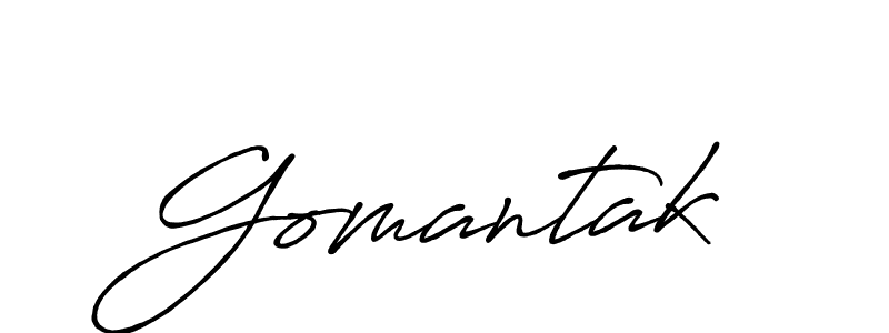 How to make Gomantak name signature. Use Antro_Vectra_Bolder style for creating short signs online. This is the latest handwritten sign. Gomantak signature style 7 images and pictures png