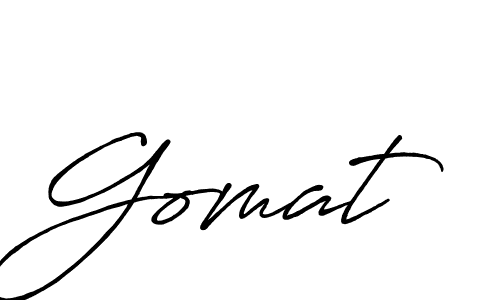 Gomat stylish signature style. Best Handwritten Sign (Antro_Vectra_Bolder) for my name. Handwritten Signature Collection Ideas for my name Gomat. Gomat signature style 7 images and pictures png