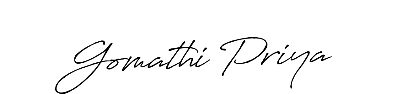 Also we have Gomathi Priya name is the best signature style. Create professional handwritten signature collection using Antro_Vectra_Bolder autograph style. Gomathi Priya signature style 7 images and pictures png