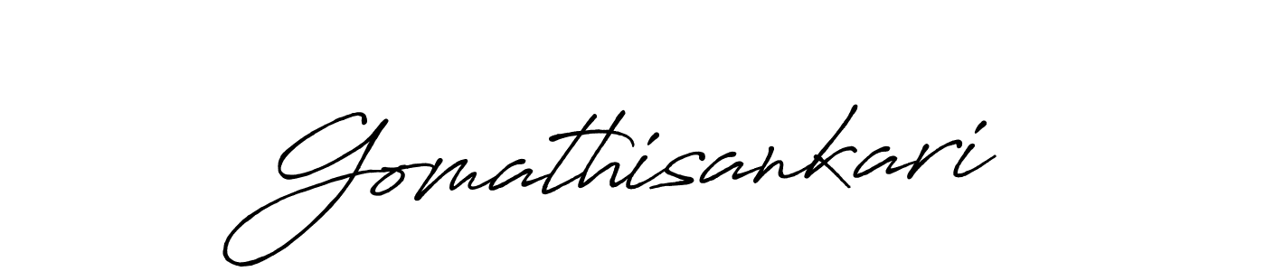 Gomathisankari stylish signature style. Best Handwritten Sign (Antro_Vectra_Bolder) for my name. Handwritten Signature Collection Ideas for my name Gomathisankari. Gomathisankari signature style 7 images and pictures png